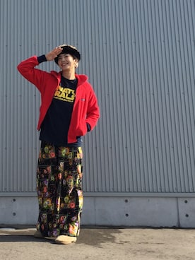 「アイテム（ヘアゴム）」を使った、アッコさん（レディース・162cm）の冬コーディネート