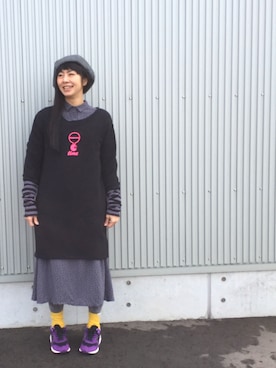 「Monro(モンロ)のアイテム」を使った、アッコさん(レディース・162cm)の冬コーディネート