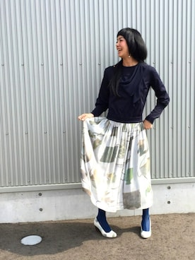 「proef（プロエフ）のアイテム」を使った、アッコさん（レディース・162cm）の春コーディネート