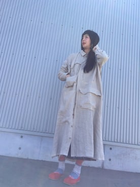 「KNOT（ノット）のアイテム」を使った、アッコさん（レディース・162cm）の春コーディネート