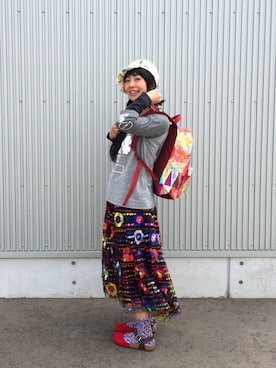 「アイテム（スカート、その他）」を使った、アッコさん（レディース・162cm）の春コーディネート