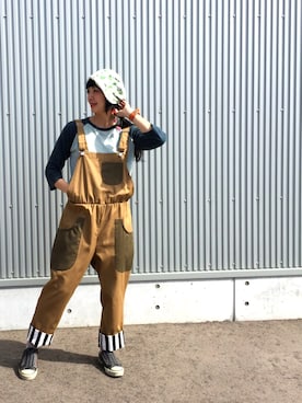 「GOHEMP（ゴーヘンプ）のアイテム」を使った、アッコさん（レディース・162cm）の春コーディネート