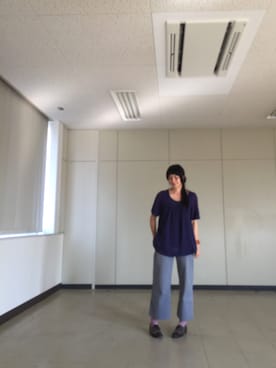 「MARGARET HOWELL（マーガレットハウエル）のアイテム」を使った、アッコさん（レディース・162cm）の夏コーディネート