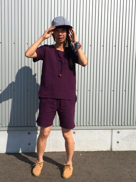 「NorAh（ノラ）のアイテム」を使った、アッコさん（レディース・162cm）の夏コーディネート