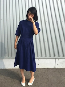 「紺」｜アッコさん（レディース・162cm）の夏コーディネート