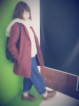 「MYne（マイン）のアイテム（その他）」を使った、りかさん（レディース・156cm）の秋コーディネート