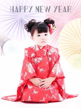 「お正月」｜yunaaaさん（キッズ・90cm）の冬コーディネート