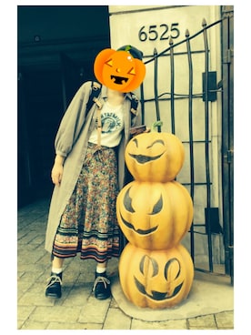 「ハリーポッター」｜「アイテム（その他アウター）」を使った、亀井 きゅるりんさん（レディース・161cm）の秋コーディネート