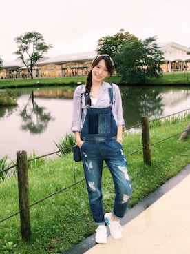 「Taiwan」｜「アイテム（サロペット/オーバーオール）」を使った、🎀路路さん（レディース・160cm）の秋コーディネート