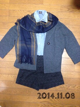 「JOURNAL STANDARD（ジャーナルスタンダード）のアイテム（その他アウター）」を使った、つのこさん（レディース・163cm）の秋コーディネート