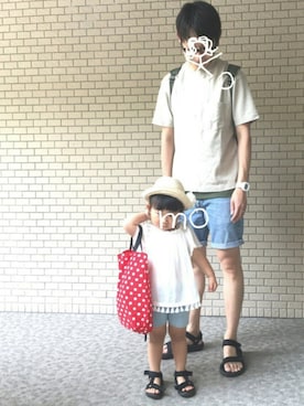 「サンサンサンさわやかサンダル祭」｜Moo  oさん（キッズ・90cm）の夏コーディネート