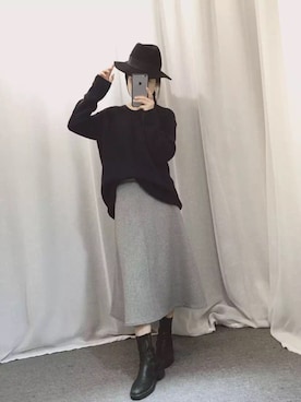 「MAISON MICHEL（メゾンミッシェル）のアイテム」を使った、z哥🙇さん（レディース・160cm）の冬コーディネート