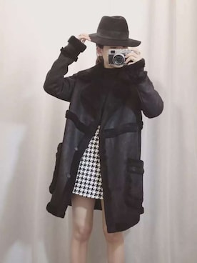 「MAISON MICHEL（メゾンミッシェル）のアイテム」を使った、z哥🙇さん（レディース・160cm）の冬コーディネート