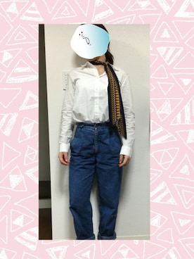 「ボウタイ」｜明音さん（レディース・152cm）の秋コーディネート