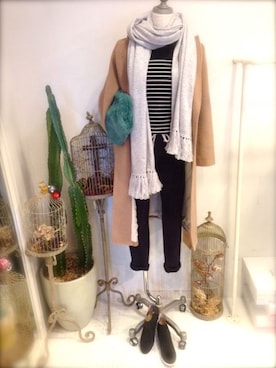 「アイテム（ブーティ）」を使った、TINKstaffさん（レディース・160cm）の冬コーディネート