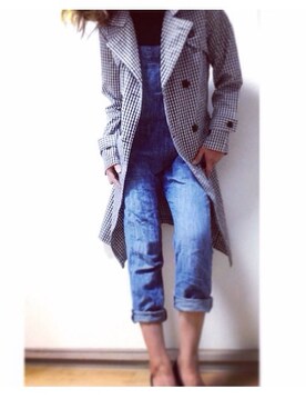 「JUNKO SHIMADA（ジュンコシマダ）のアイテム（ジャケット/アウター）」を使った、hiroさん（レディース・158cm）の秋コーディネート