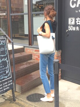 「Caffe（カフェ）のアイテム」を使った、Rikaさん（レディース・156cm）の秋コーディネート