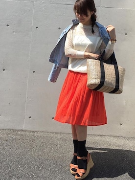 「espadrilles（エスパドリーユズ）のアイテム」を使った、miyacoさん（レディース・163cm）の夏コーディネート