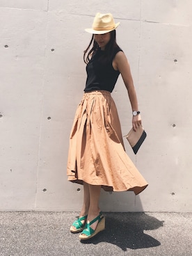 「Castaner（カスタニエール）のアイテム」を使った、miyacoさん（レディース・163cm）の夏コーディネート