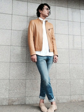 「BLACK LABEL CRESTBRIDGE（ブラックレーベル・クレストブリッジ）のアイテム」を使った、Y.Suginoさん（メンズ・180cm）の秋コーディネート