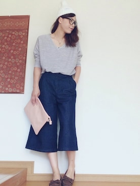 「KLEIN PLUS（クランプリュス）のアイテム」を使った、shimaさん（レディース・164cm）の秋コーディネート