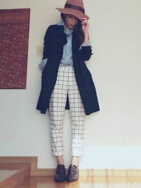 「服バカ」｜「アイテム（トレンチコート）」を使った、shimaさん（レディース・164cm）の秋コーディネート