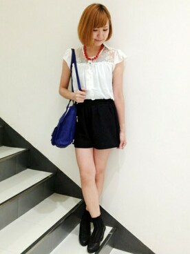 「RAY CASSIN（レイカズン）のアイテム（アクセサリー）」を使った、たなおさん（レディース・160cm）の夏コーディネート