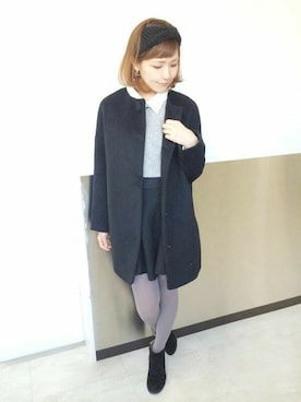 「RAY CASSIN（レイカズン）のアイテム（その他アウター）」を使った、たなおさん（レディース・160cm）の冬コーディネート