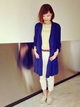 「蛍光カラー」｜「アイテム（その他アウター）」を使った、たなおさん（レディース・160cm）の春コーディネート