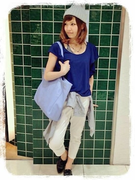 「RAY CASSIN（レイカズン）のアイテム（その他シューズ）」を使った、たなおさん（レディース・160cm）の春コーディネート