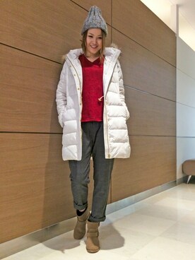 「LBC（エルビーシー）のアイテム（ダウンジャケット/コート）」を使った、のんのさん（レディース・167cm）の冬コーディネート