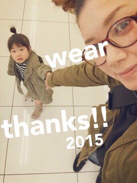 「BACK ALLEY（バックアレイ）のアイテム（ジャケット/アウター）」を使った、tamaaaak¡さん（キッズ・80cm）の冬コーディネート