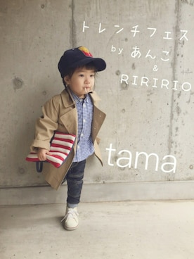 「Ray BEAMS（レイビームス）のアイテム（財布/小物）」を使った、tamaaaak¡さん（キッズ・90cm）の冬コーディネート