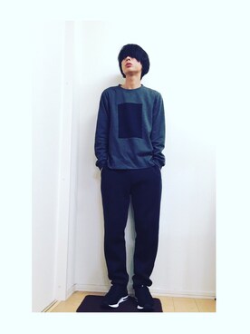 「Onitsuka Tiger × ANDREA POMPILIO（オニツカタイガーアンドレアポンピリオ）のアイテム」を使った、mizushimaさん（メンズ・174cm）の秋コーディネート