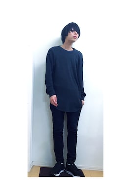 「タイト」｜「アイテム（スラックス）」を使った、mizushimaさん（メンズ・174cm）の秋コーディネート