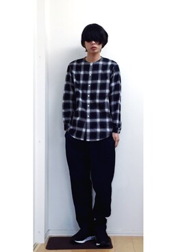 「Onitsuka Tiger × ANDREA POMPILIO（オニツカタイガーアンドレアポンピリオ）のアイテム」を使った、mizushimaさん（メンズ・174cm）の秋コーディネート