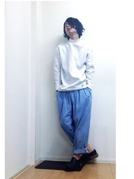 「OPENING CEREMONY（オープニングセレモニー）のアイテム（スウェット）」を使った、mizushimaさん（メンズ・174cm）の春コーディネート