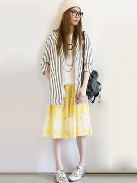 「je（ジェイイー）のアイテム」を使った、Sachiko Moriutiさん（レディース・168cm）の春コーディネート