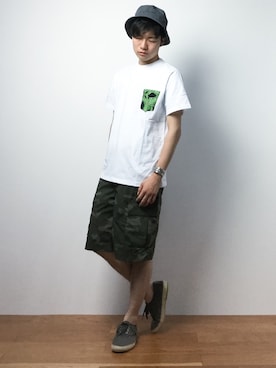 「XX FOUR（ダブルエックスフォー）のアイテム」を使った、武井一輝さん（メンズ・172cm）の春コーディネート