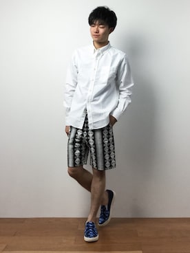 「DOWBL（ダブル）のアイテム」を使った、武井一輝さん（メンズ・172cm）の春コーディネート
