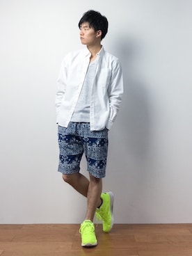 「galvanize（ガルヴァナイズ）のアイテム（トップス）」を使った、武井一輝さん（メンズ・172cm）の春コーディネート