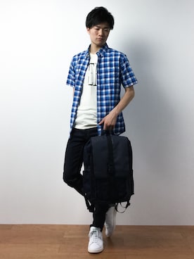 「NOMADIC（ノーマディック）のアイテム」を使った、武井一輝さん（メンズ・172cm）の春コーディネート