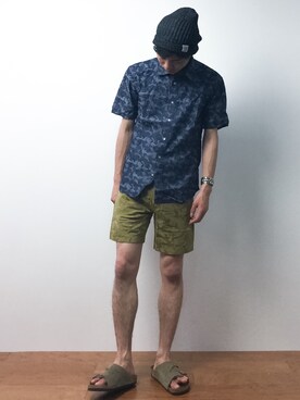 「AZUL by moussy（アズールバイマウジー）のアイテム（キャップ）」を使った、武井一輝さん（メンズ・172cm）の春コーディネート