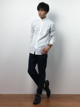 「Burner（バーナー）のアイテム（パンツ）」を使った、武井一輝さん（メンズ・172cm）の春コーディネート