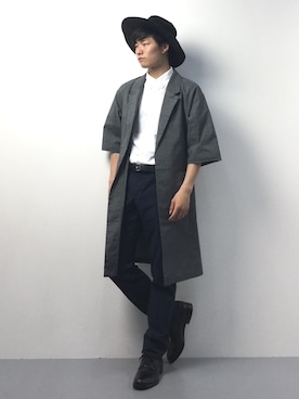 「MONKEY TIME（モンキータイム）のアイテム（カーディガン/ボレロ）」を使った、武井一輝さん（メンズ・172cm）の夏コーディネート