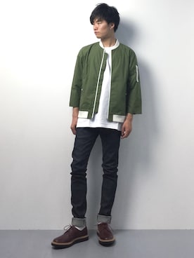 「lideal（リデアル）のアイテム」を使った、武井一輝さん（メンズ・172cm）の夏コーディネート