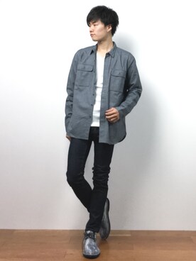 「SABLE CLUTCH（セーブルクラッチ）のアイテム」を使った、武井一輝さん（メンズ・172cm）の夏コーディネート