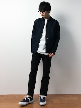 「JOURNAL STANDARD relume（ジャーナルスタンダード　レリューム）のアイテム（カバーオール）」を使った、武井一輝さん（メンズ・172cm）の夏コーディネート