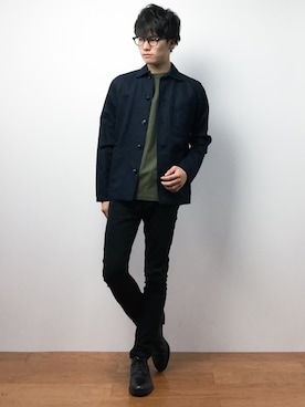 「JOURNAL STANDARD relume（ジャーナルスタンダード　レリューム）のアイテム（カバーオール）」を使った、武井一輝さん（メンズ・172cm）の夏コーディネート