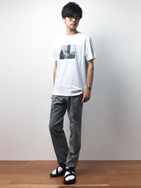 「Journal Standard TRISECT（トライセクト）のアイテム（スラックス）」を使った、武井一輝さん（メンズ・172cm）の夏コーディネート